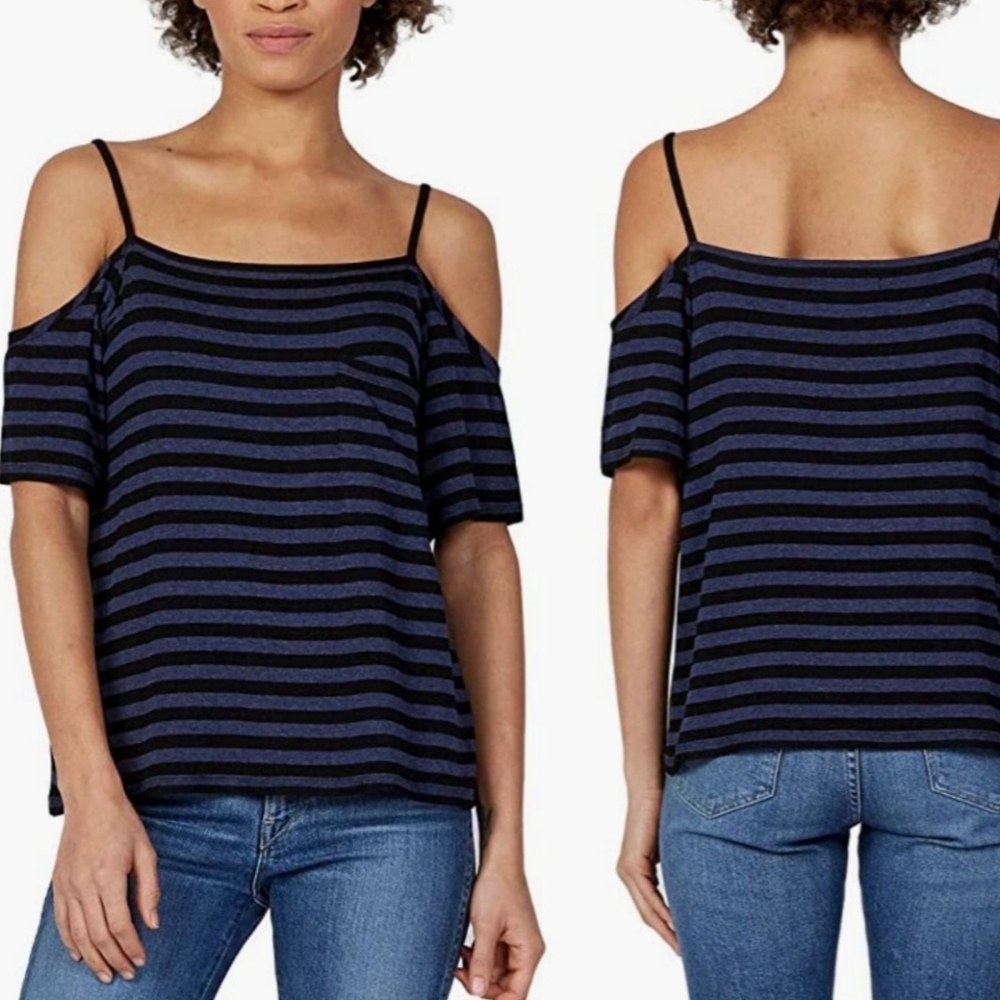 Anthropologie Bailey 44 Short Sleeve Cold Shoulder Tee/Tank Top Womens Medium